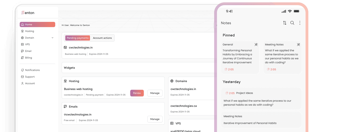 Senton VPN App Interface